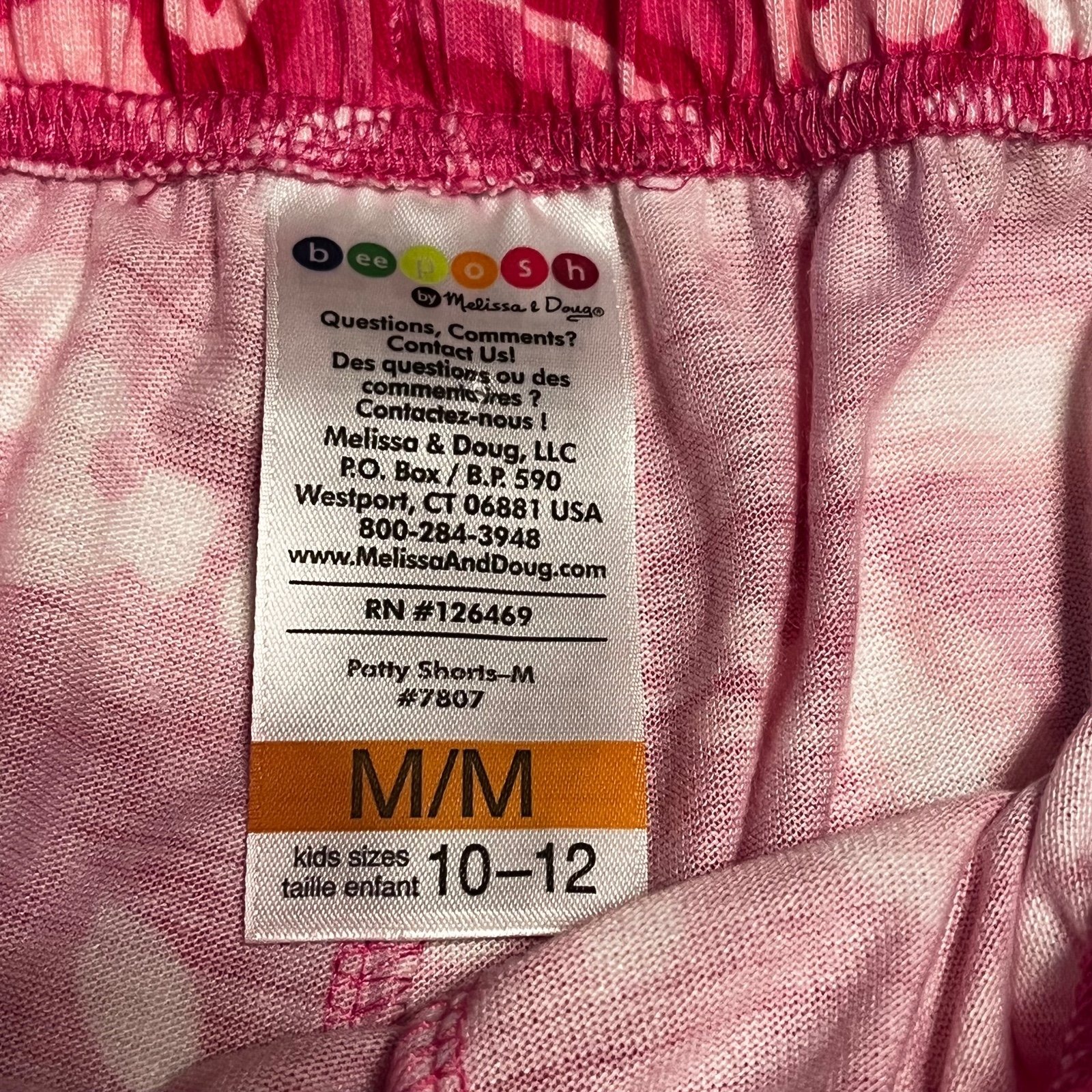 Beeposh By Melissa & Doug Pink & White Floral Patty Shorts Nwt Girls Size Medium — image 2 of 6